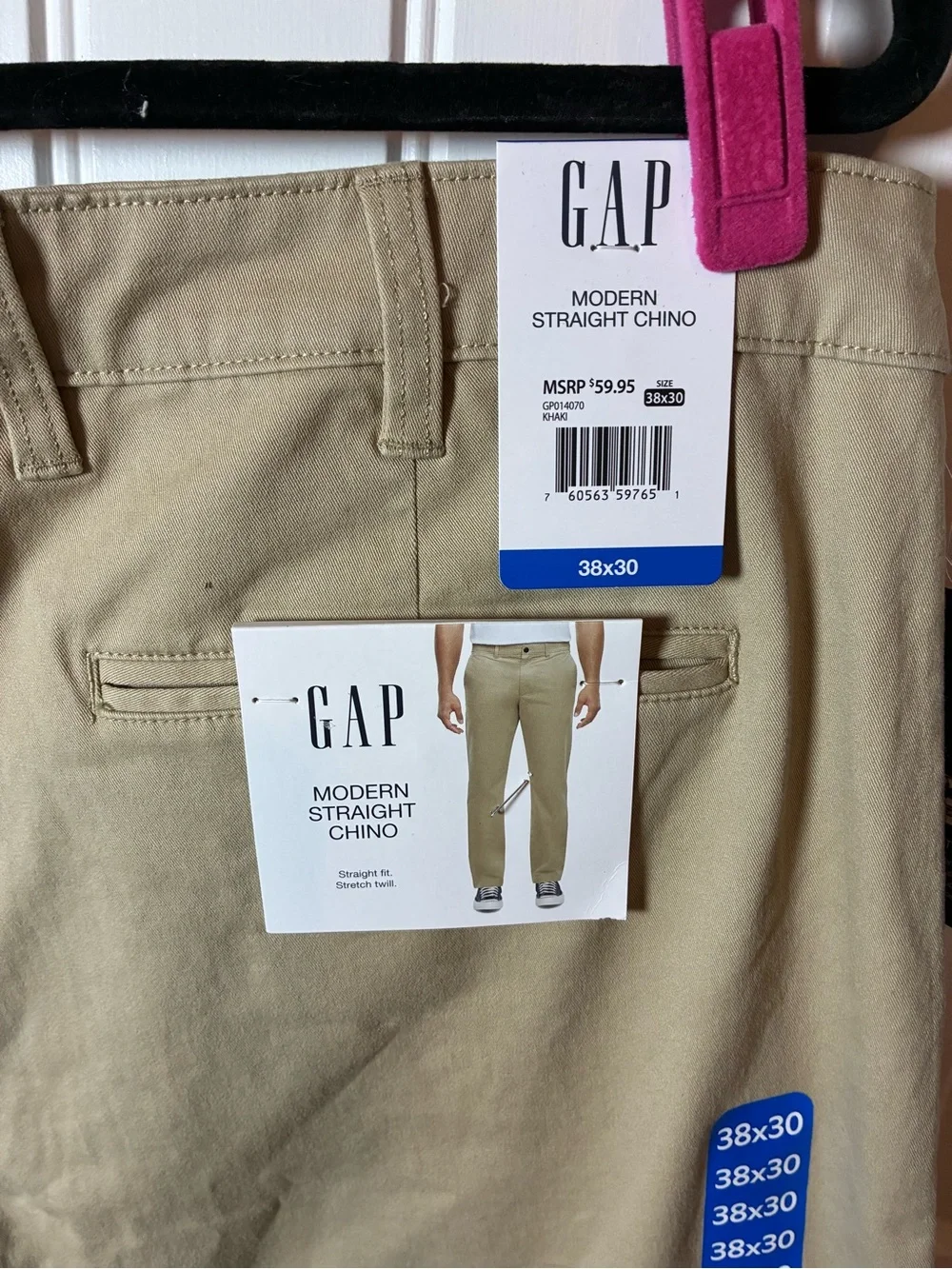GAP Men's Tan Straight-Leg Chinos